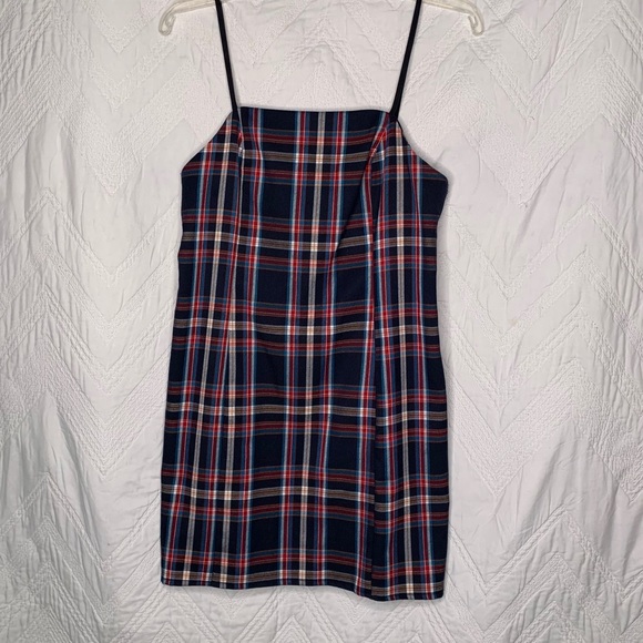 plaid bodycon mini dress